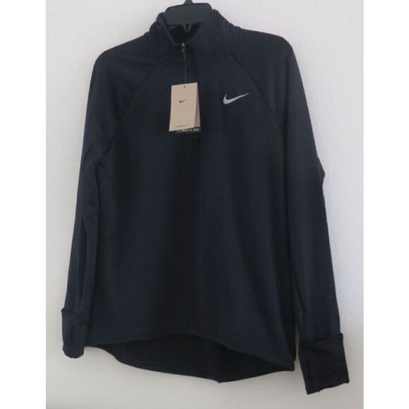 Nike DD6799 010 Women's Sz L Black Therma-FIT Element 1/2-Zip Running Jacket $85 - Picture 3 of 9